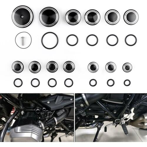 Areyourshop 13PCS Frame Plugs Set Frame Hole Caps Decor Cover For BMW R Nine T R9T 2014 2015 2016 Motorcycle Accessories Parts