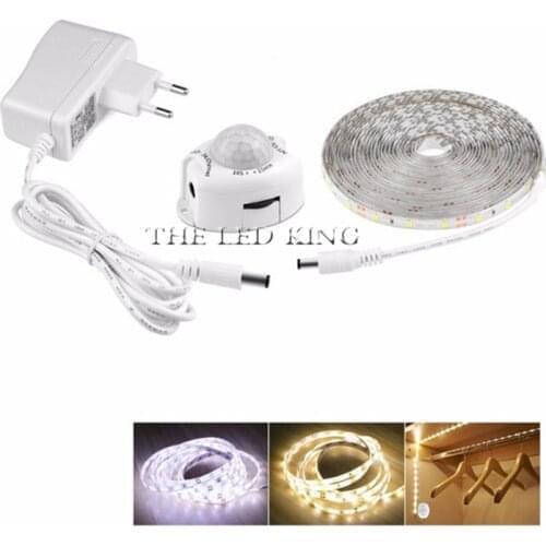 Wireless PIR Motion Sensor LED Strip light 12V Auto on/off Stair Wardrobe Closet kitchen LED Light lamp 110V 220V 1M 2M 3M 4M 5M