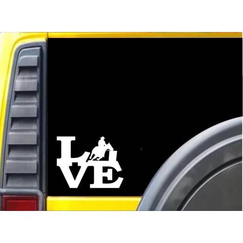 Barrel Racing Love J775 6" Sticker rodeo quarter horse saddle window Sticker