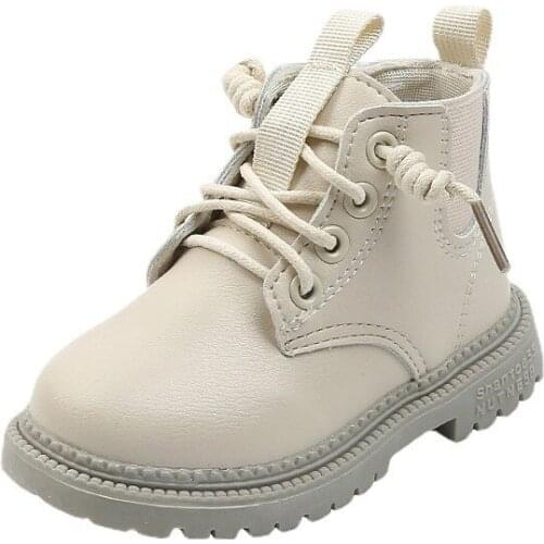 CMSOLO Kids Boots Shoes Baby Toddlers Autumn Winter Fashion New Boots Shoes Girls Martin Shoes Heel Flat Soft Leather Boots Shoe