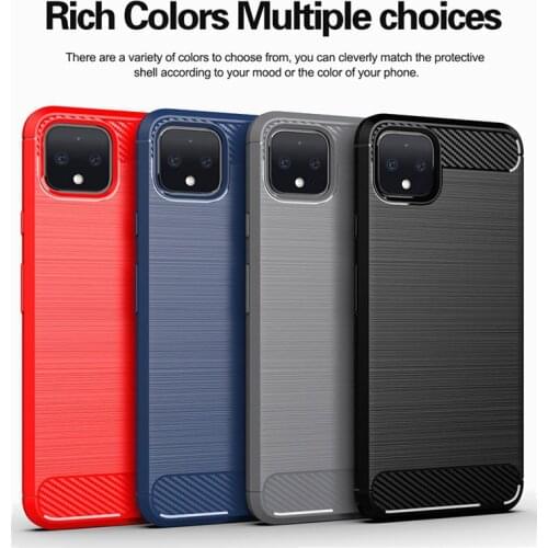 Carbon Fiber Case for Google Pixel 4 3 2 XL 3A Case Pixel 3A XL 2XL 3XL 4XL 2 3 4 XL Cover Soft Silicone Phone Back Cases