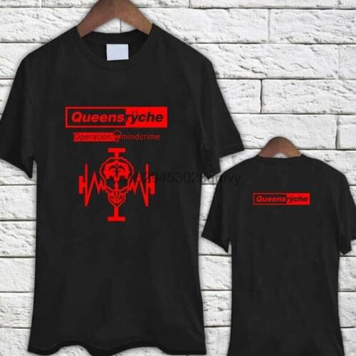 QUEENSRYCHE Logo Operation Mind Crime Rock Band Black TShirt Tee Shirt