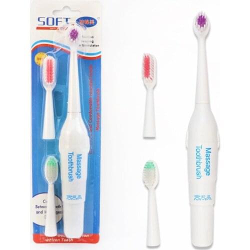 Electric Toothbrush for Adults Toothbrush Cross Action Teeth Brush Battery Teeth Whitening Brush with 3pcs Replace toothbrush