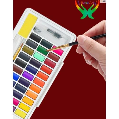 Giorgione 24/36/48 color Watercolor pigment solid portable beginners hand-painted watercolor set gouache pigment art supplies