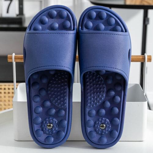Massage Slippers Men Home Non-slip Bathroom Bath Couple Home Soft Bottom Silent Slippers Men Home Slippers Mens Shoes