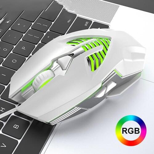 Wired Mouse Gaming Sensitive Shock-proof Cool RGB Light 3600DPI USB E-sports Mechanical Mouse for Playing Games
