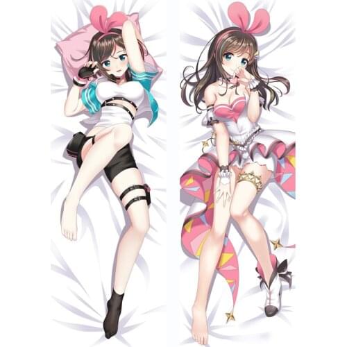 Newly Design Anime Vtuber Kizuna Ai Body Pillow Cover Case Slip Boy Hugging Pillowcase Bed Decor Case Cushion with Hidden Zipper