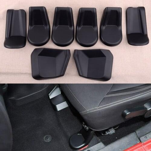8Pcs Car ABS Interior Front Seat Screw Protector Cover Trim Fit for Jeep Wrangler JK 2007 2008 2009 2010 2011 2012 2013-2017