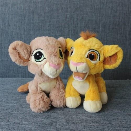 Disney The Lion King Cute Baby Simba and Baby Nala Stuffed Plush Toys Cartoon Simba Nala Plush Dolls Toys Gifts for Children