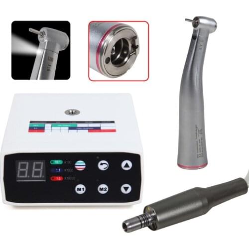 Dental chair with 1:5 1:1 contra angle slow speed handpiece Dental Brushless LED Electric Micro Motor 1:5 Increasing Handpiece