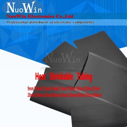 1 Meter/lot 2:1 Black 14mm 15mm 16mm 18mm 20mm 22mm 25mm 28mm 30mm 35mm Heat Shrink Heatshrink Tubing Tube Sleeving Wrap Wire