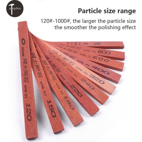 10Pcs grit 120# to 1000# Knife Sharpener Stones Sharpening Oil Stone for Mold Machining Cutter Grinding Whetstone 150x12x6mm