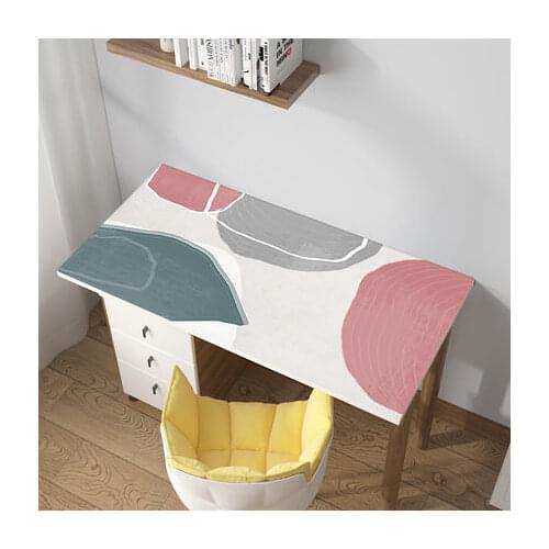 High Quality Modern Abstract Landscape Geometric Pattern Table Cloth Plastic Pad PVC Waterproof Placemat Coffee Table Mats