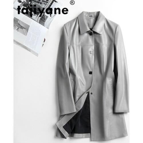 Jacket Leather Womens Real Geunine Leather Jacket Women Sheepskin Coat Korean Female Jackets Women Clothes 2021 WPY435