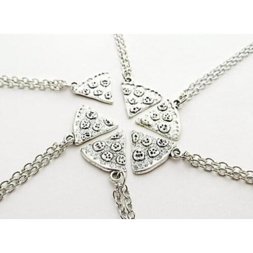 Fashion Vintage POP Charms Pizza Food Pendant Necklaces Statement Necklace Sweater Chain For Women Jewelry Fast delivery B504