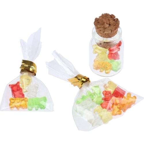 1/12 Dollhouse Miniature Mini Bear Candy Living Room Kitchen Furniture Toys Doll House Decoration Accessories