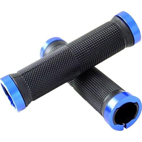 1 Pair Bicycle Handle Cover Mountain Bike Handlebar Bilateral Locking Handle Cover Dead Fly Bicycle Non-Slip Handle Rubber Cover