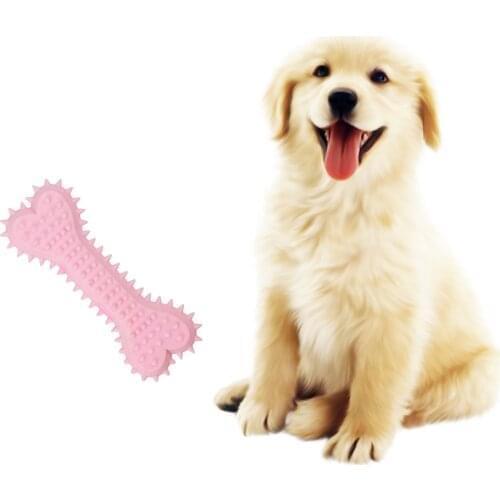 1PC Dog Teething Toy Bite-Resistant Dog Chew Toy Bone Shape Dog Toy Pet Training Toy For Cat Puppy TPR Rubber Dog Accessory