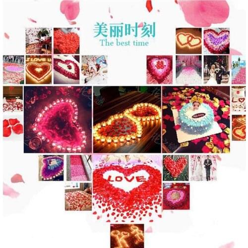 1000Pcs/Pack Silk Rose Flower Petals Leaves DIY Handmade manual Artificial flowers petal Wedding Decorations Party Supplies