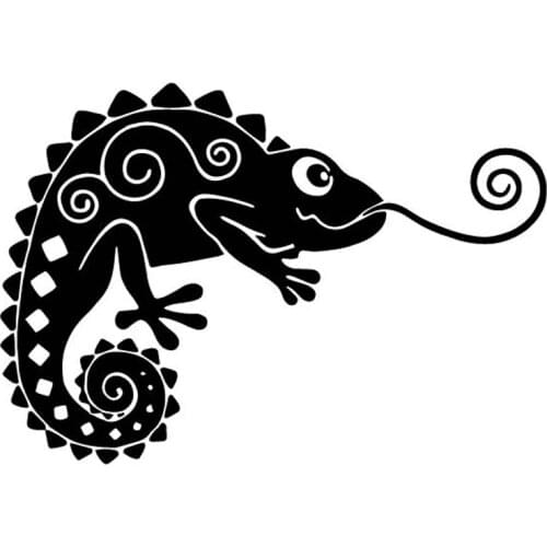 17.3CM*12CM Chameleon Cartoon Creative Car Sticker Car Door Decor Vinyl Decal Pattern