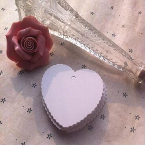 5.8 * 5.5 Cm White Paper Heart-shaped Mark Hand Cardboard Label Clothing Garment Tags Words Blank Paper Id Card 500 Pcs/lot