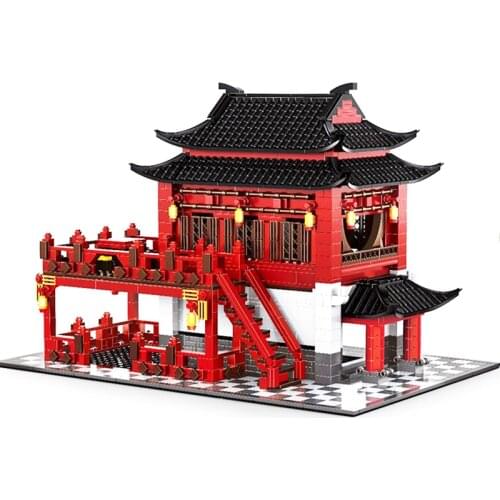 6312 1643PCS Creative MOC Series The Yi-hong courtyard Set Children Educational Building Blocks Bricks Toys Model Gifts