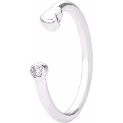 Ajax 925 Sterling Silver Heart Initial Ring Female Minimalist Famous Brand Teen Girls Dating Fine Jewelry For Women