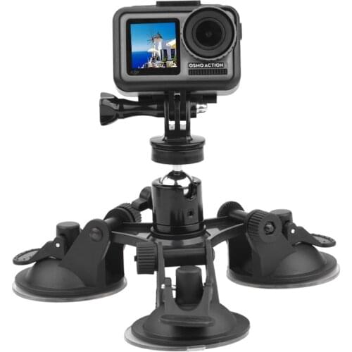 Car Suction Cup Holder for OSMO ACTION for GOPRO HERO9 Black Suction Cup Mount Strong Sucker 1/4" Screw Adapter Camera Accessory