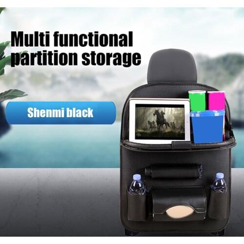 Car Backseat Organizer with Foldable Table Seat Back Protector Kick Mat