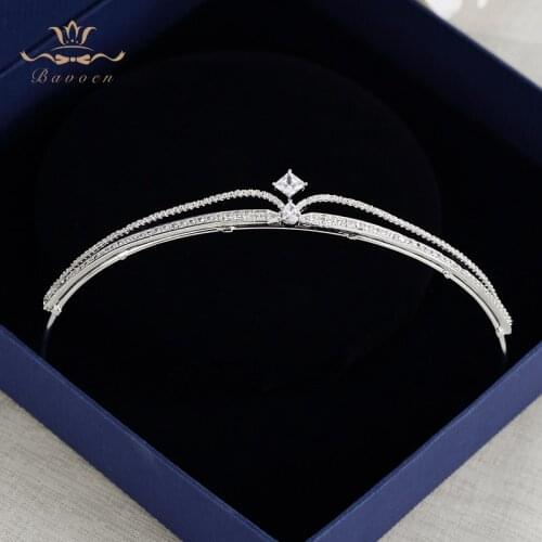 Top Quality European Brides Crowns Tiaras Wedding Zircon Crystal Hair bands Evening Hair Accessories for Bridesmaids