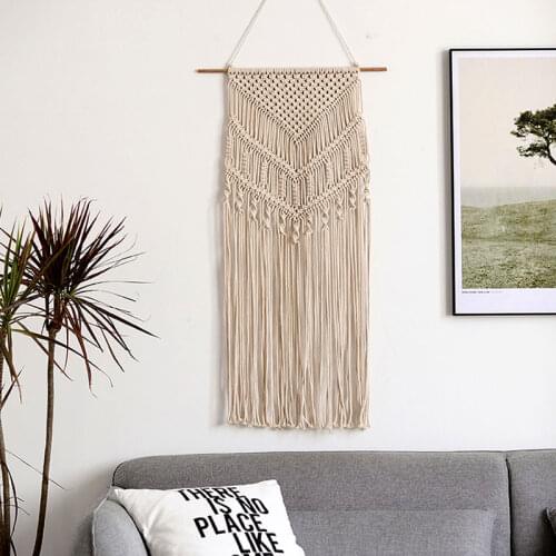 Bohemian large Chic Macrame Woven Cotton Tapestry Handmade Wall Hanging Fabric Farmhouse Dorm Room Home Decoration Boho Art Deco