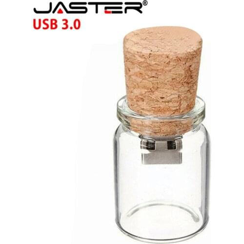 JASTER USB 3.0 new floating bottle pendrive 4GB 8GB 16GB 32GB 64GB wish bottles cork usb flash drive memory Stick wedding gift