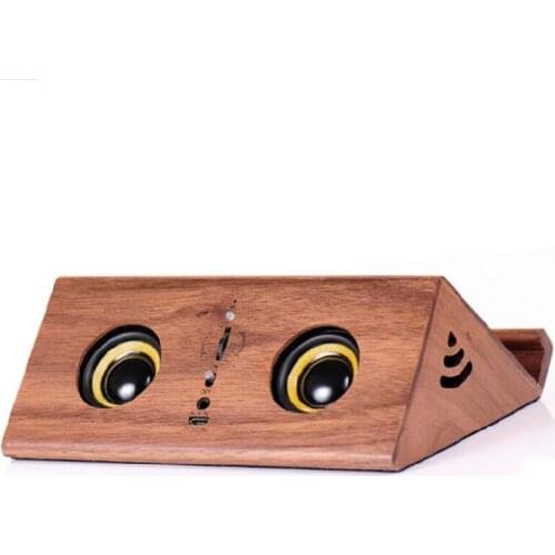 FYD938 Portable BT Induction Promotion Bamboo Wooden Speaker Multi-function Sound Box With AUX Mode /Radio