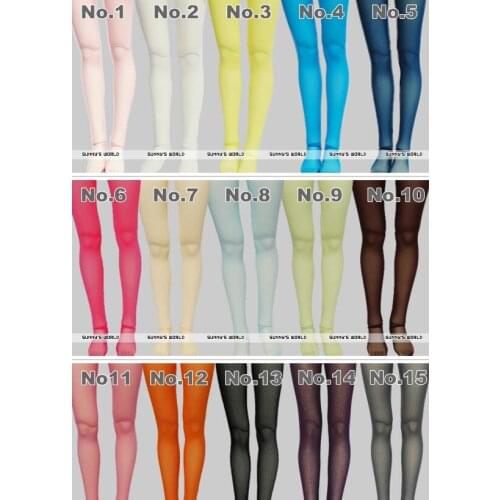 Free Shipping,2pcs 1/3 1/4 bjd pantyhose bjd clothes muticolor bjd sock stocking accessories