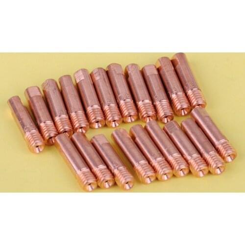 LETAOSK 20pcs MB 15AK MIG MAG Welding Weld Torch Contact Tips Holder 0.9 x 24mm Copper Gas Nozzle
