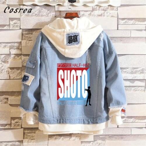 Anime Boku No My Hero Academia Shoto Todoroki Cosplay Costumes Hokage Blue Denim Jacket Hoodie For Men Girls Boys Spring Coat