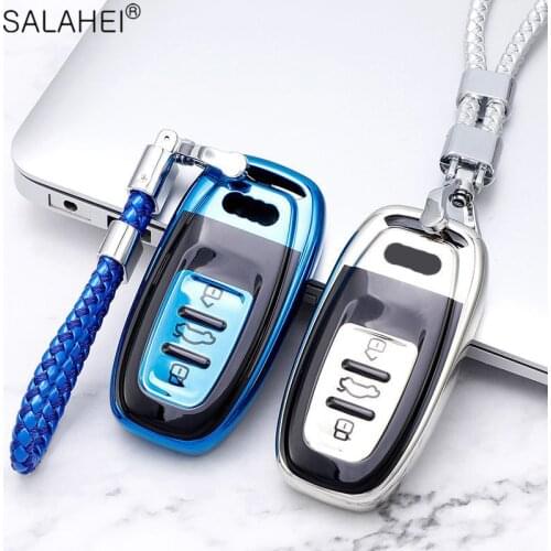 Colorful New Soft TPU Car Smart Key Protection Case For Audi A6L A4L Q5 A3 A4 B6 B7 B8 Auto Styling Full Cover Shell Accessories