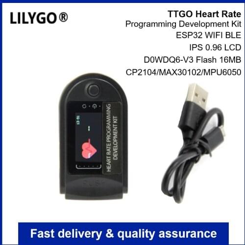 LILYGO®TTGO Heart Rate Programmable Development Kit ESP32 WIFI BLE IPS 0.96 LCD D0WDQ6-V3 Flash 16MB
