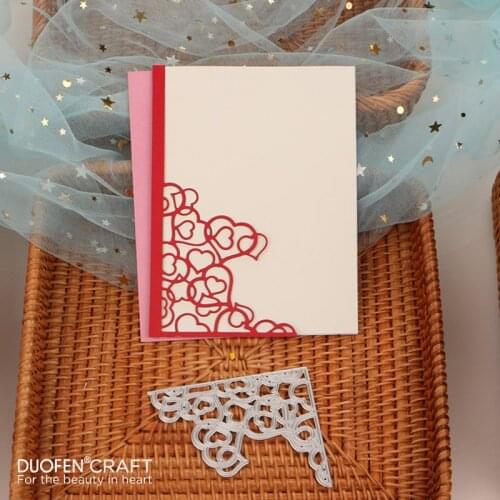 DUOFEN METAL CUTTING DIES heart corner border stencil DIY Scrapbook Paper Album 2021 new