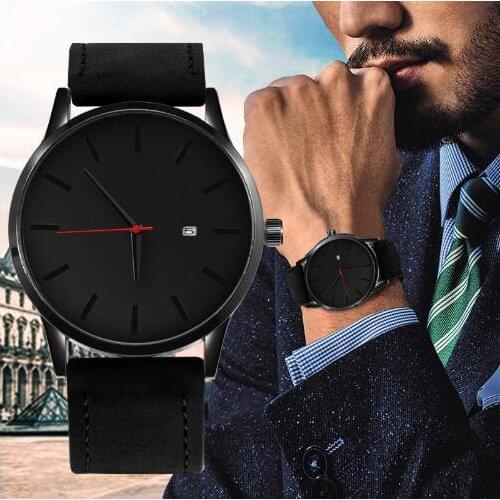 Minimalistic Watches For Men Wrist Watches Leather Clock Mens Watch Sports erkek kol saati relogio masculino reloj hombre 2020
