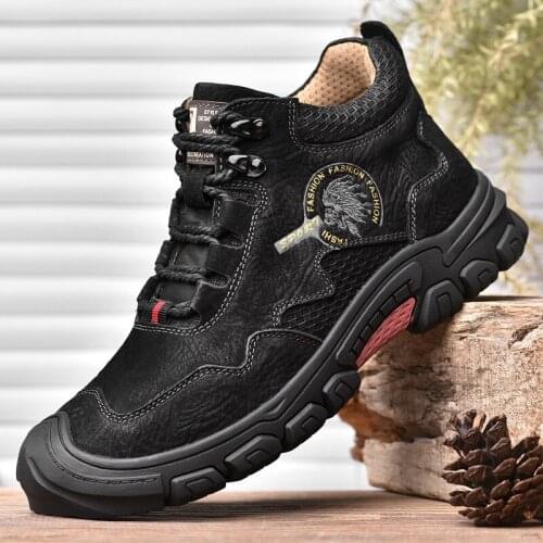 New Men Outdoor Hiking Shoes Fishing Athletic Trekking Boots Climbing Walking Sneskers Mens Hunting Shoes Trekking Sneakers