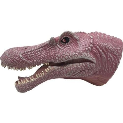 Soft Vinyl Rubber Animal Head Hand Puppet Toys Model Gift Dinosaur Hand Puppet Toys for Children