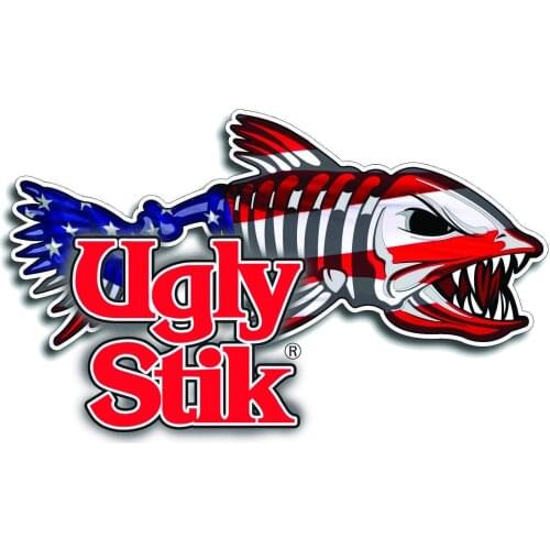 For UGLY STIK STICKER DECAL FISHING LABEL BONE VINTAGE DECAL MECHANIC TOOLBOX USA