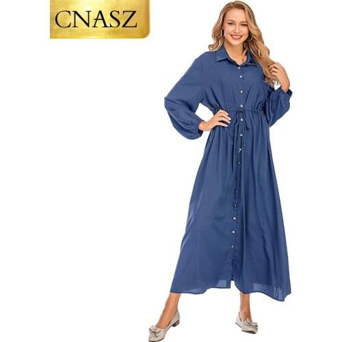 New Modest Clothing Long Sleeve Nida Solid Color Simple Daily Wear Islamic Muslim Dress For Women