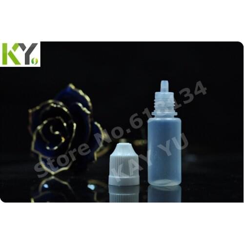 Wholesale free shipping 1000 pieces/ lot 10 ml PE clear eyedrop bottle,childproof bottle FEDEX E-cigarette