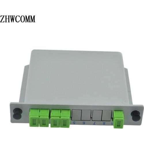 ZHWCOMM SC APC PLC 1X4 Fiber Optical splitter FTTH PLC Splitter box free shipping