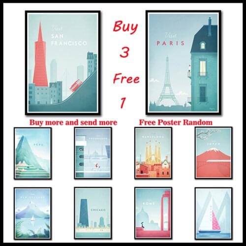 World Famous Architecture White Coated Paper Posters Works Print Poster Picture Wall House Decoration Murals Frameless