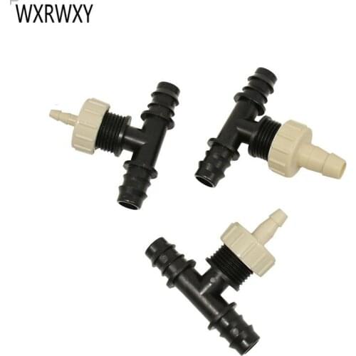 Garden hose 1/2“ to 1/4" 3/8" reducing tee barb water splitter 16mm to 4mm 6mm 8mm 10mm Hose Tee Connector 1pcs