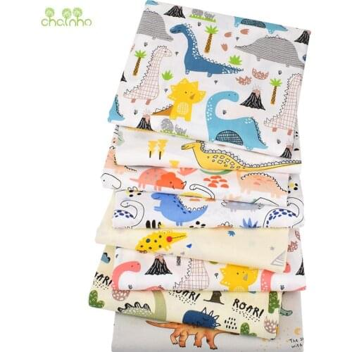 Dinosaurss World Series,Printed Twill Cotton Fabric, For DIY Sewing Quilting Baby & Childrens Bed Clothes Material