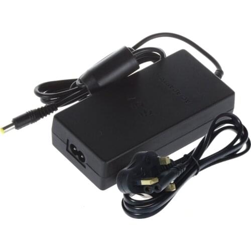 Xunbeifang UK Plug AC Adapter Charger Cord Cable Supply Power For PS2 Console Slim Black